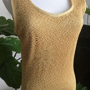 Happy Day vintage gold / yellow polyester dress